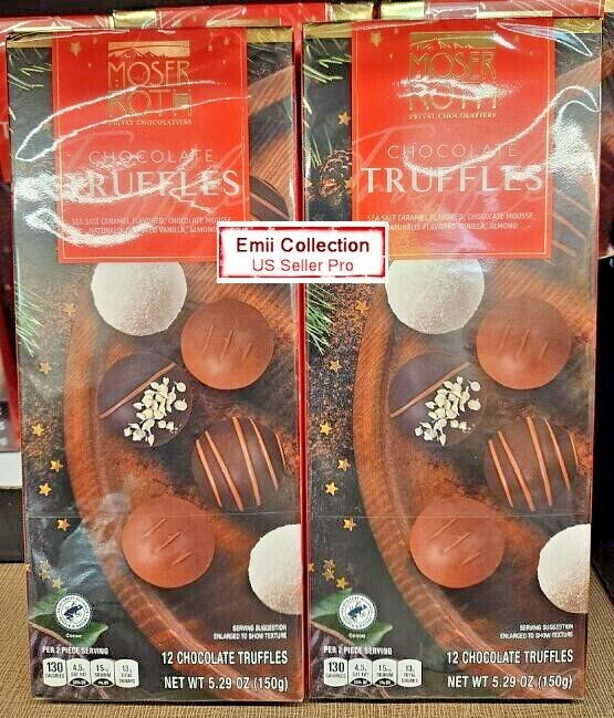 Moser Roth Privat Chocolatiers Variety Chocolate Truffles 5.29oz 150g (2 Boxes)