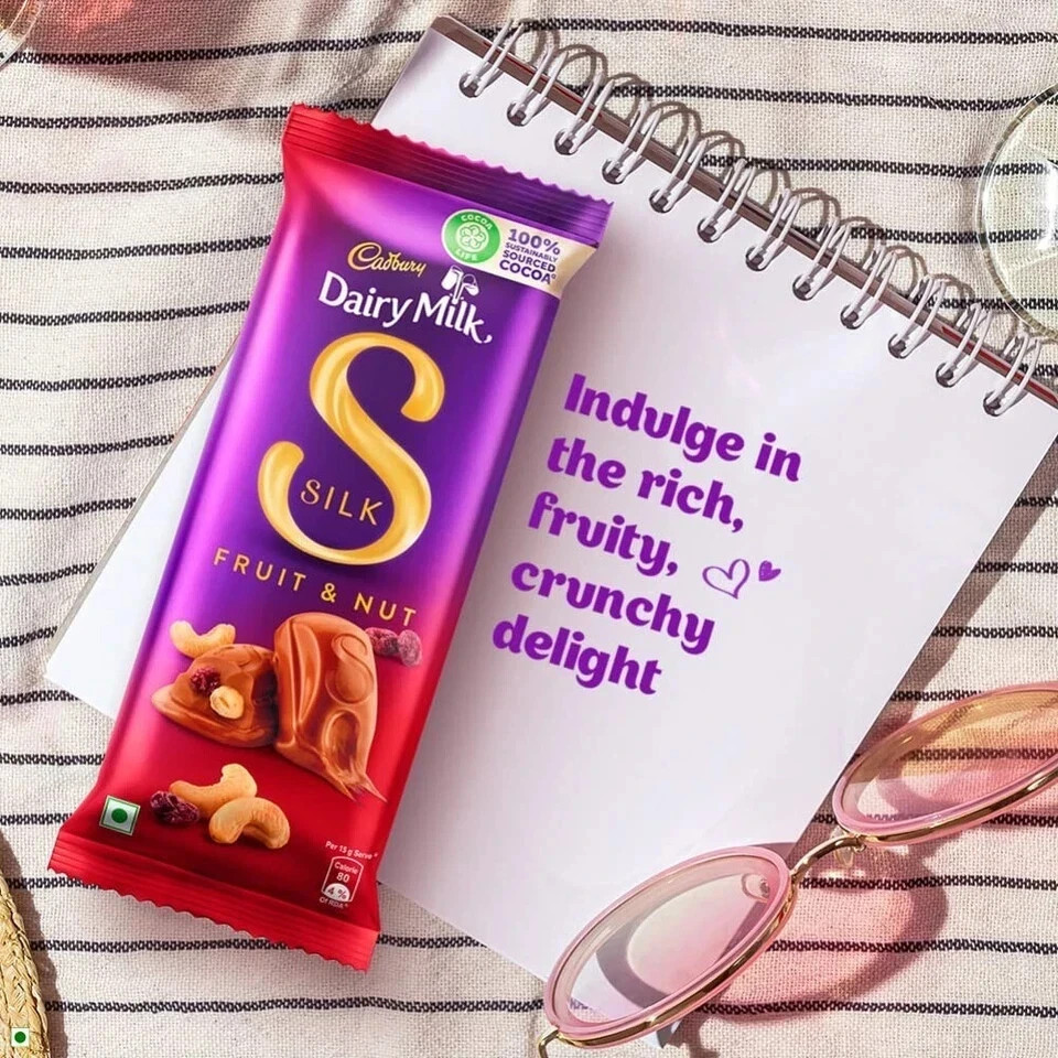 Cadbury Dairy Milk Silk Fruit and Nut Chocolate Bar, Free Shipping World Wide