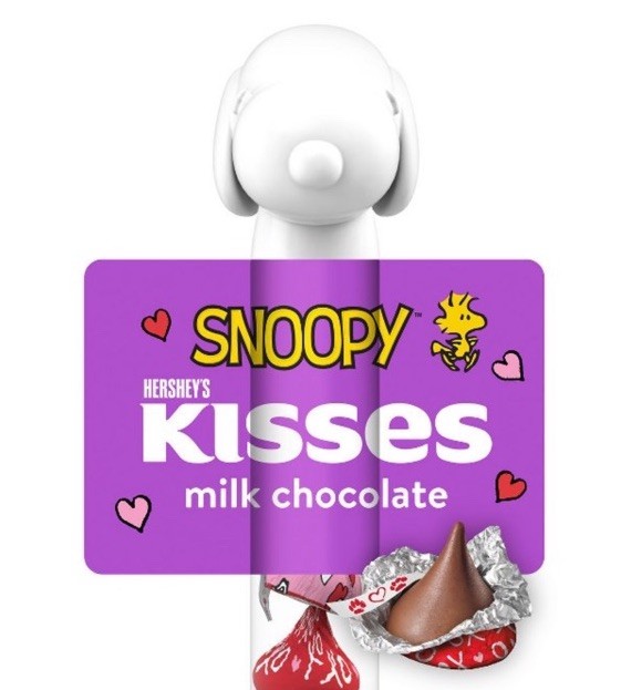 Hershey’s Kisses Snoopy Valentine’s Day Milk Chocolate Candy Stick 2.08 oz