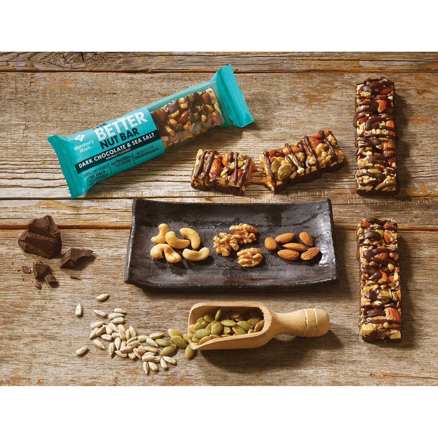 Member’s Mark The Better Nut Bar, Dark Chocolate and Sea Salt, 24 ct