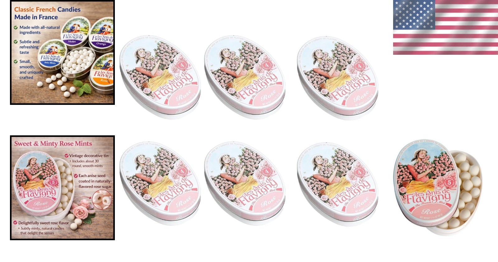 Natural Rose Hard Candy – Les Anis De Flavigny French Mints