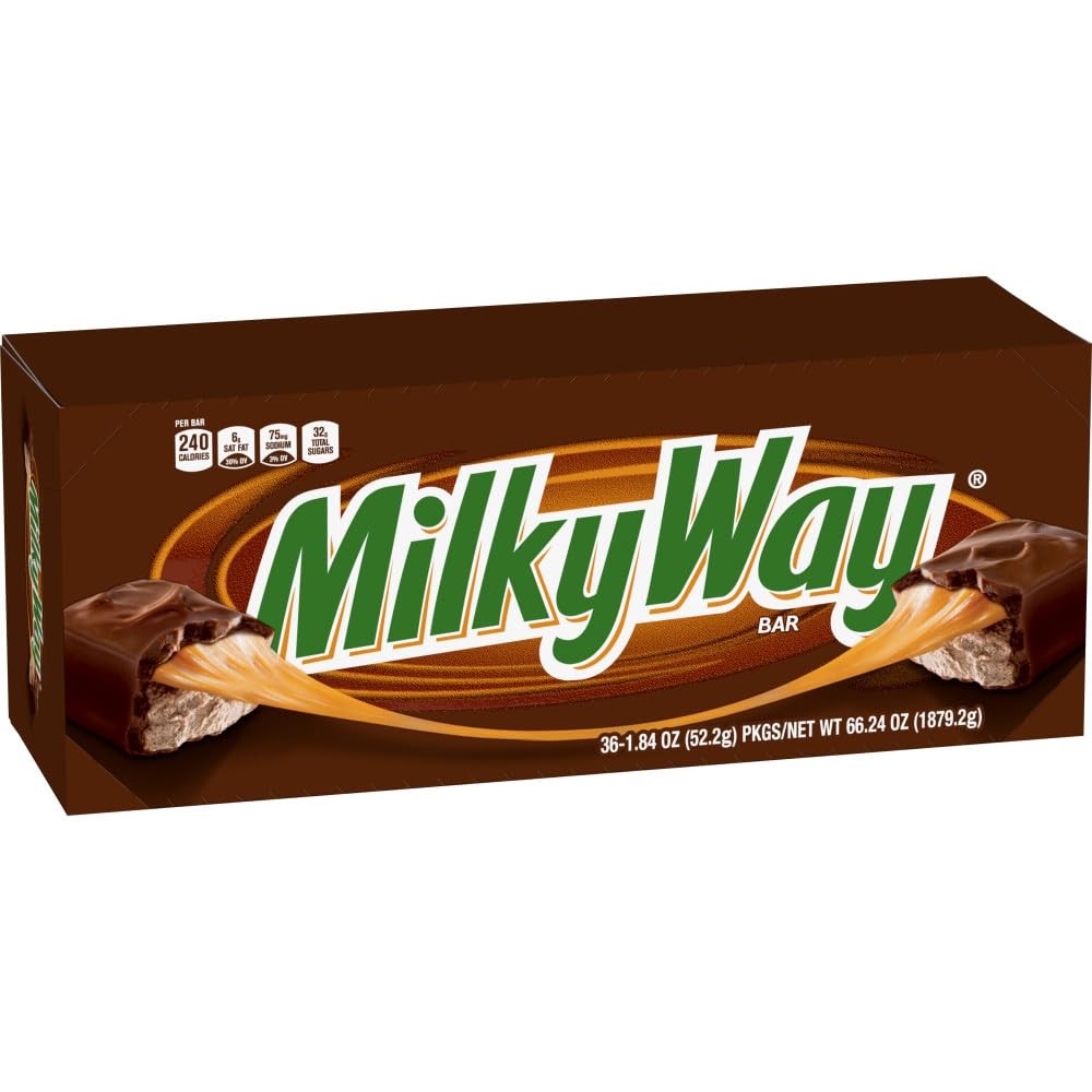 MilkyWay Candy Milk Chocolate Bars Bulk Pack, 1.84 Ounce (Pack of 36), brown