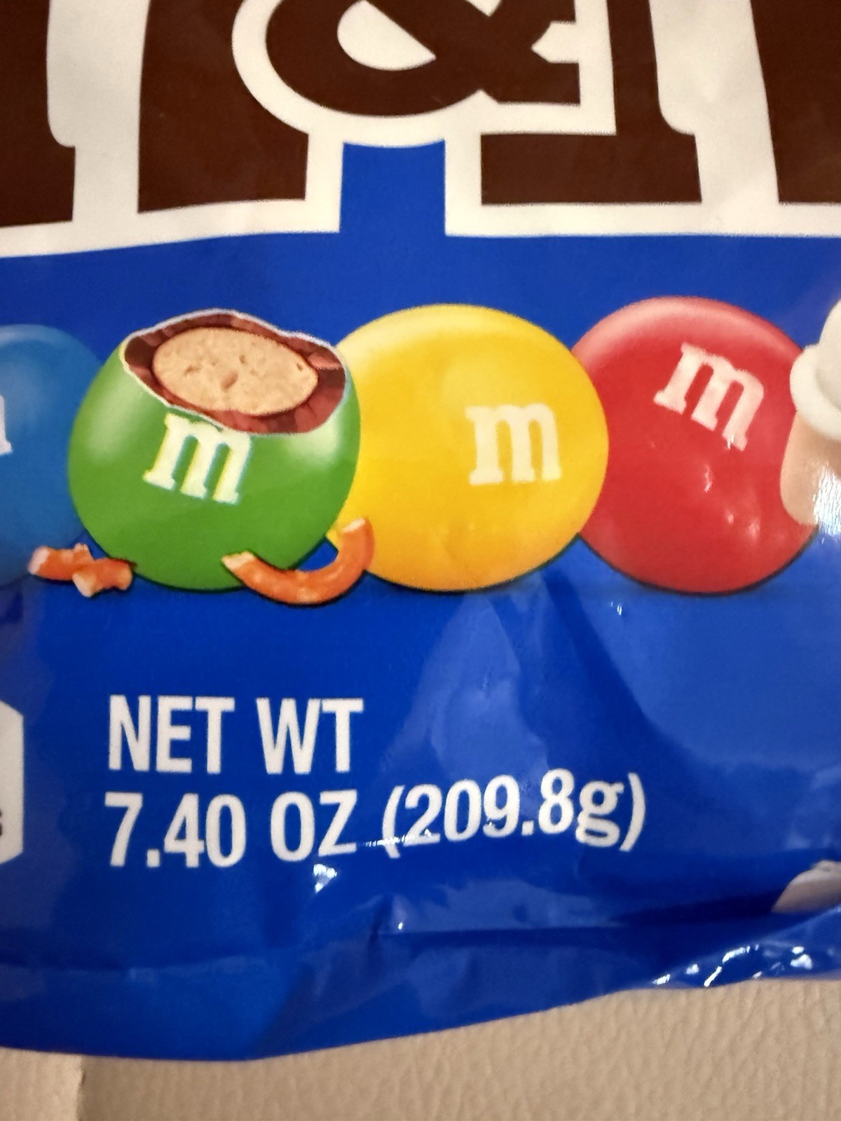 M&M’s Pretzel Milk Chocolate Candy, 7.4 oz Bag – Sharing Size – Free Shipping