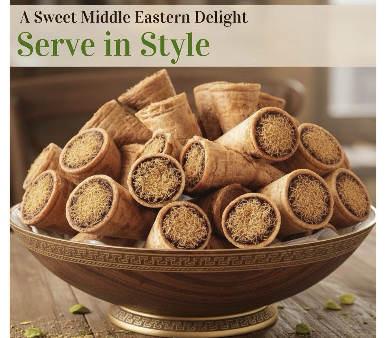 Dubai Chocolate Pistachio Premium cones ( Box Of 7)