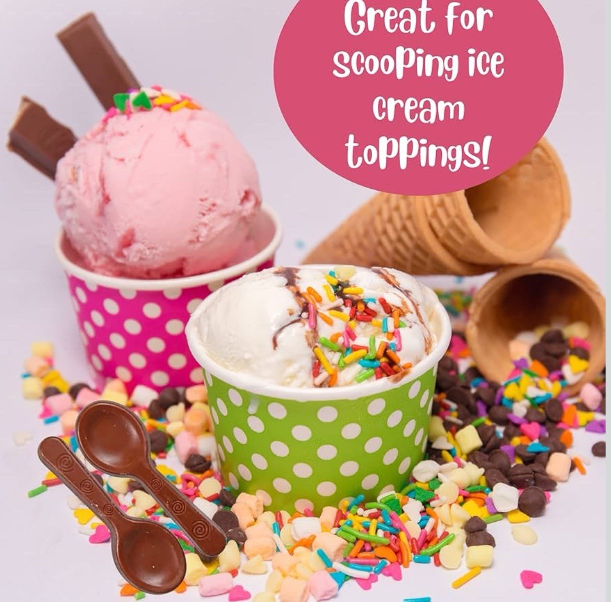 4 PK – Chocolate Stirring Spoons • Drinking Accesories For Hot Cocoa & Coffee