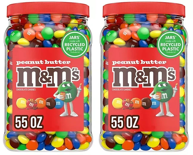 2 Packs M&M’S Peanut Butter Milk Chocolate Candy, 55 oz. – FREE shipping