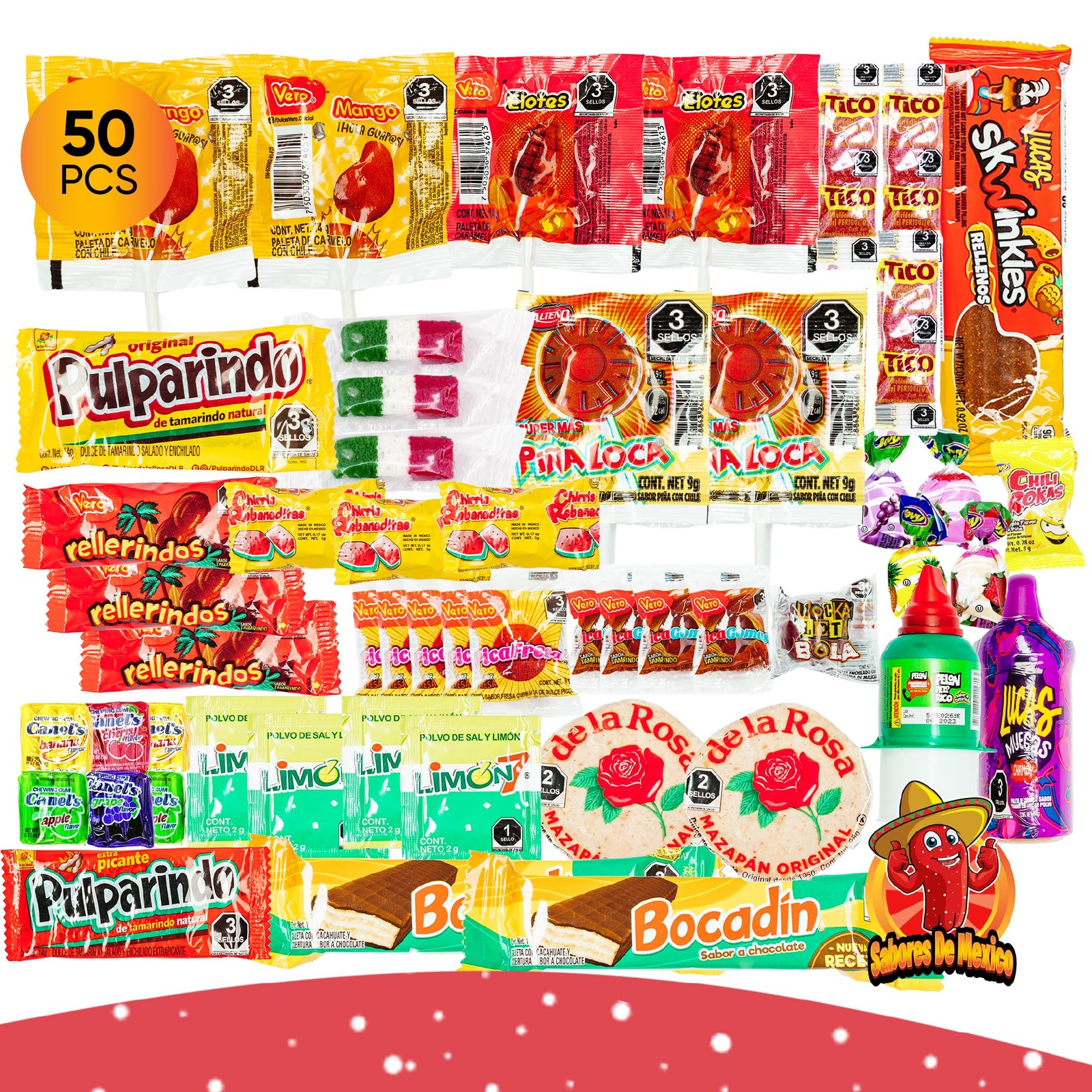 Mexican Candy Variety Pack (50 Count) Dulces Mexicanos, Snacks, with…
