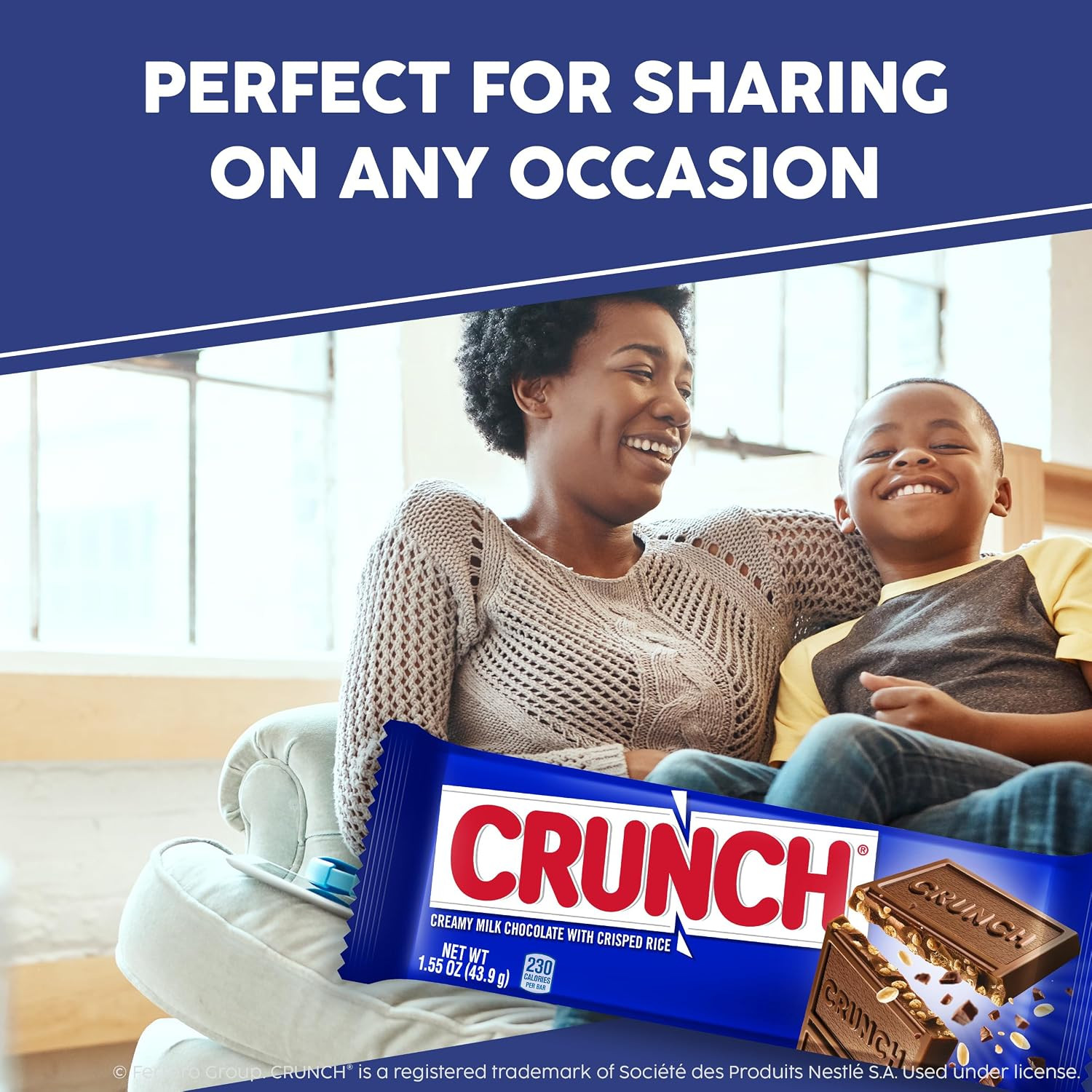 Candy Bar, Creamy Milk Chocolate with y Crisped Rice, Share Pack, 18 Count, 2.7