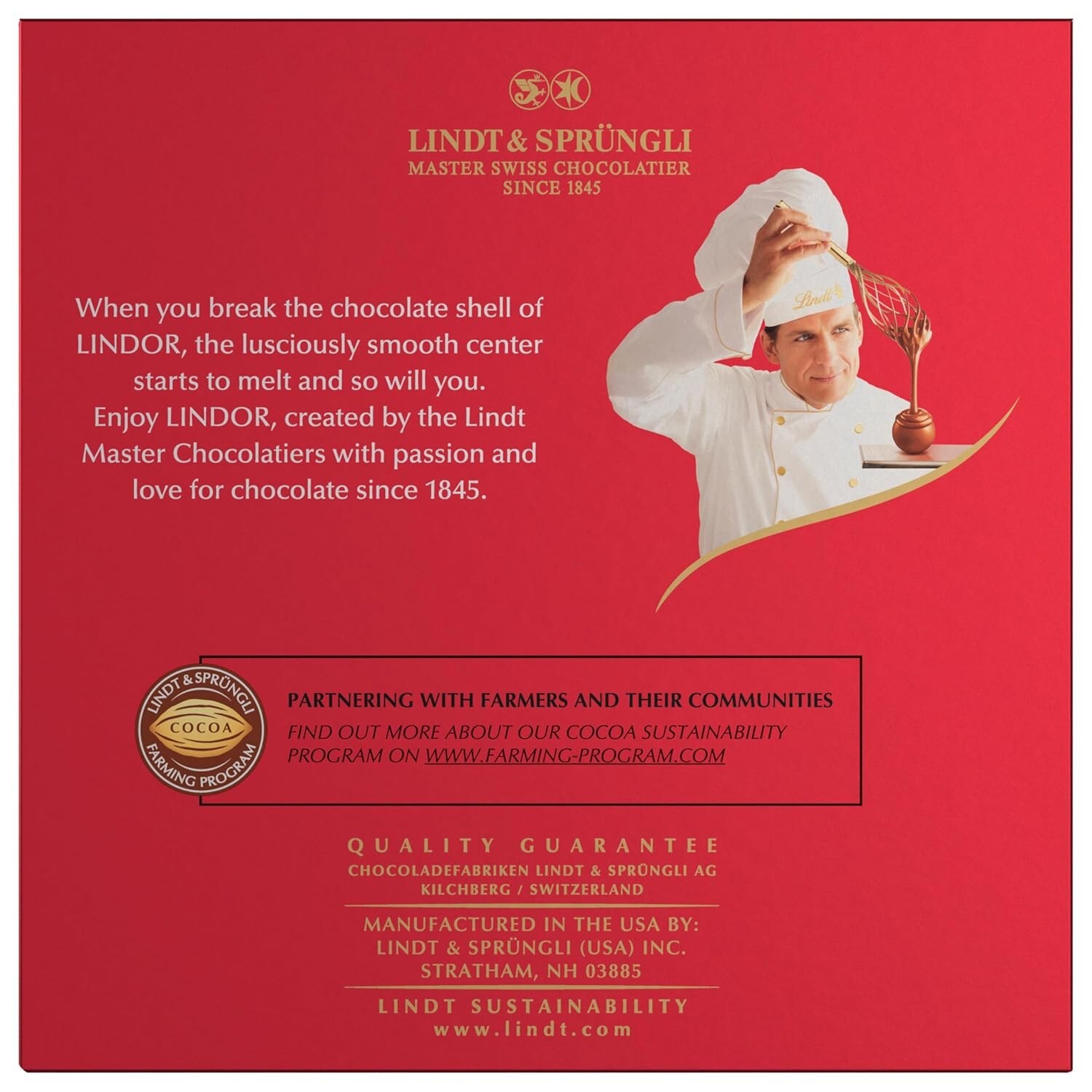 90 Count LINDOR Milk Chocolate Truffles – Elegant Gift Box for Celebrations