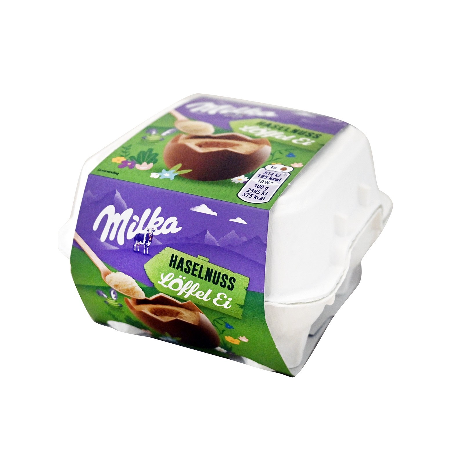 Milka chocolate Eggs with HAZELNUT filling and spoon -4pc.FREE SHIPPING