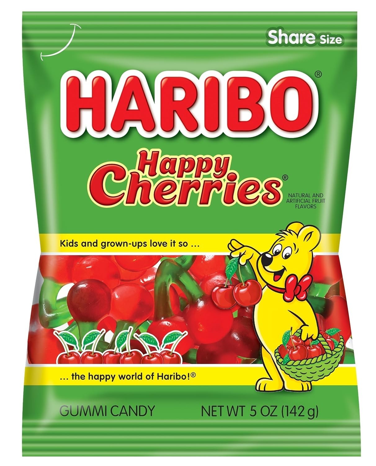 Haribo Gummi Candy, Happy-Cherries, 5 oz. Bag 12ct