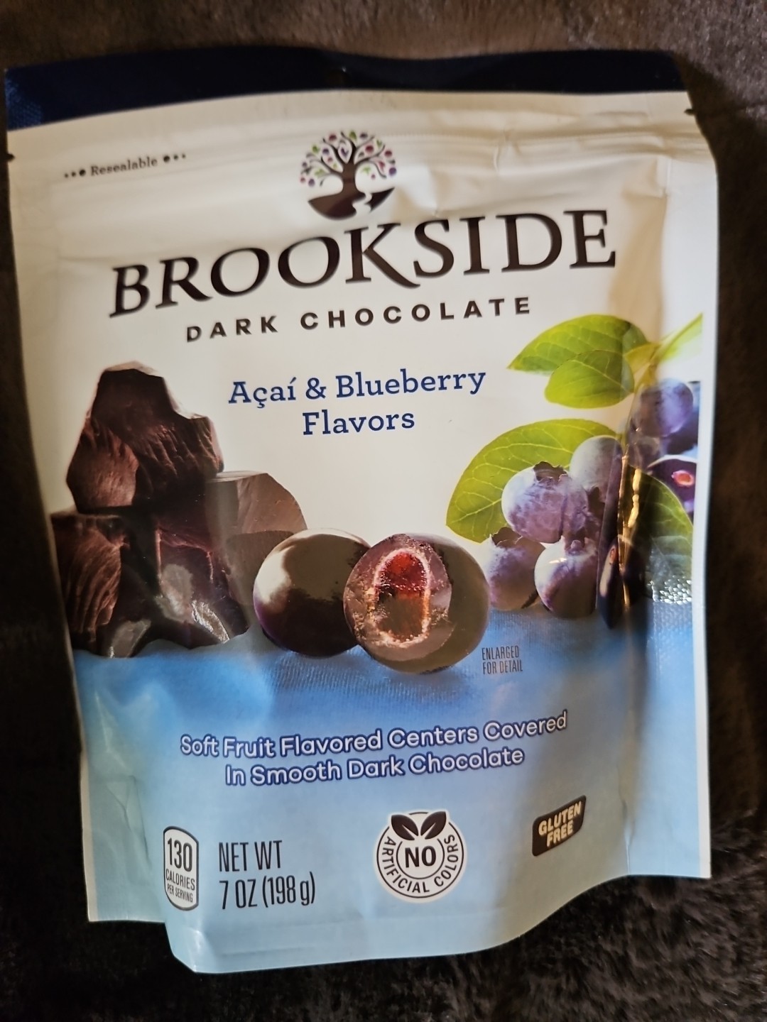 Dark Chocolate Acai Blueberry Dark Chocolate 7oz BULK Resealable Bag
