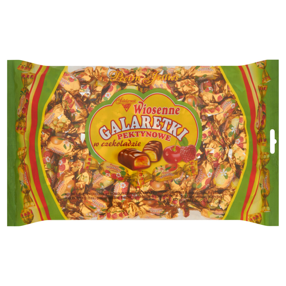 SOLIDARNOSC – SPRING JELLY – 1000G 1KG – JELLY MELTED IN CHOCOLATE FRUIT FLAVOUR