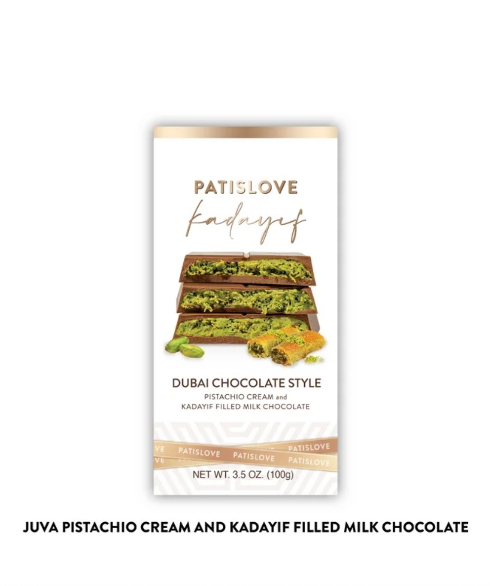 Dubai Style Milk Chocolate With Pistachio & Knafeh Pack of 5 ( 100g each )
