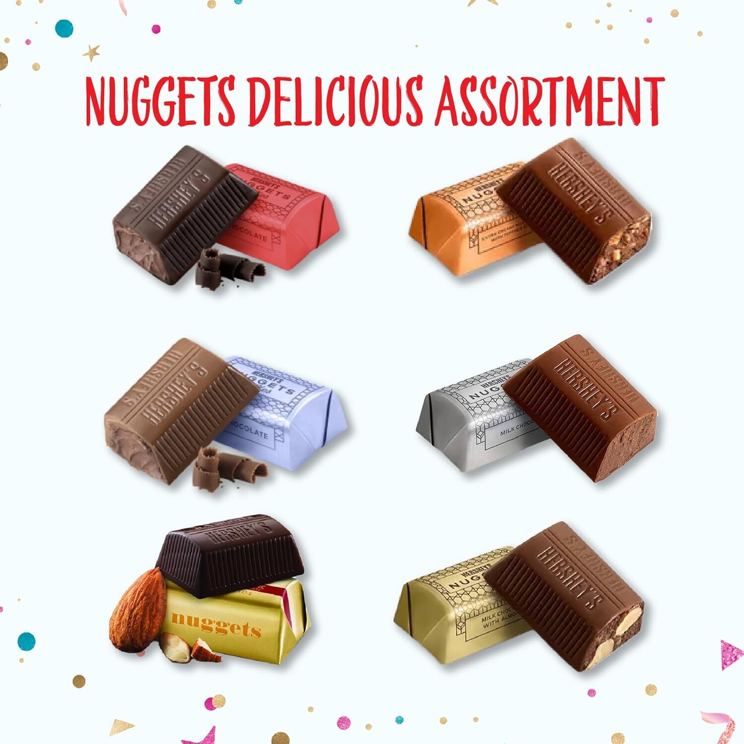 HERSHEY’S NUGGETS MIX CHOCOLATE, IN POUNDS BAG (PICK YOUR WEIGHT) NOW ASSORTED!!