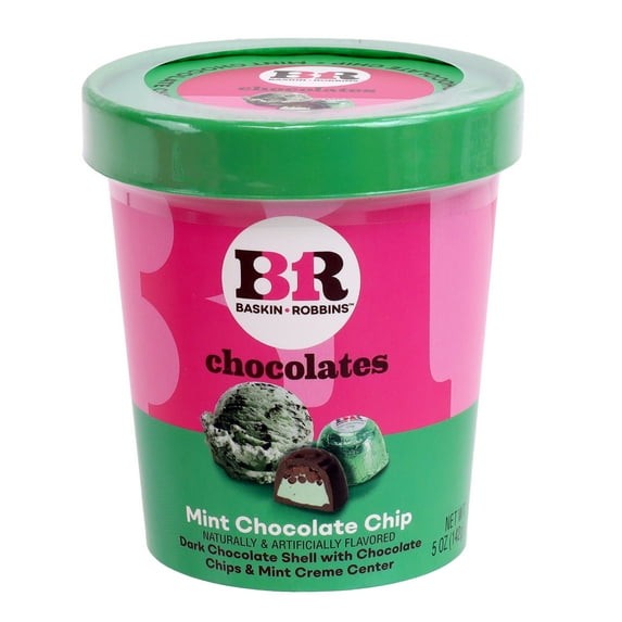 BestBy 9/25 Baskin Robbins Mint Chocolate Chip Chocolates 6-Piece Case