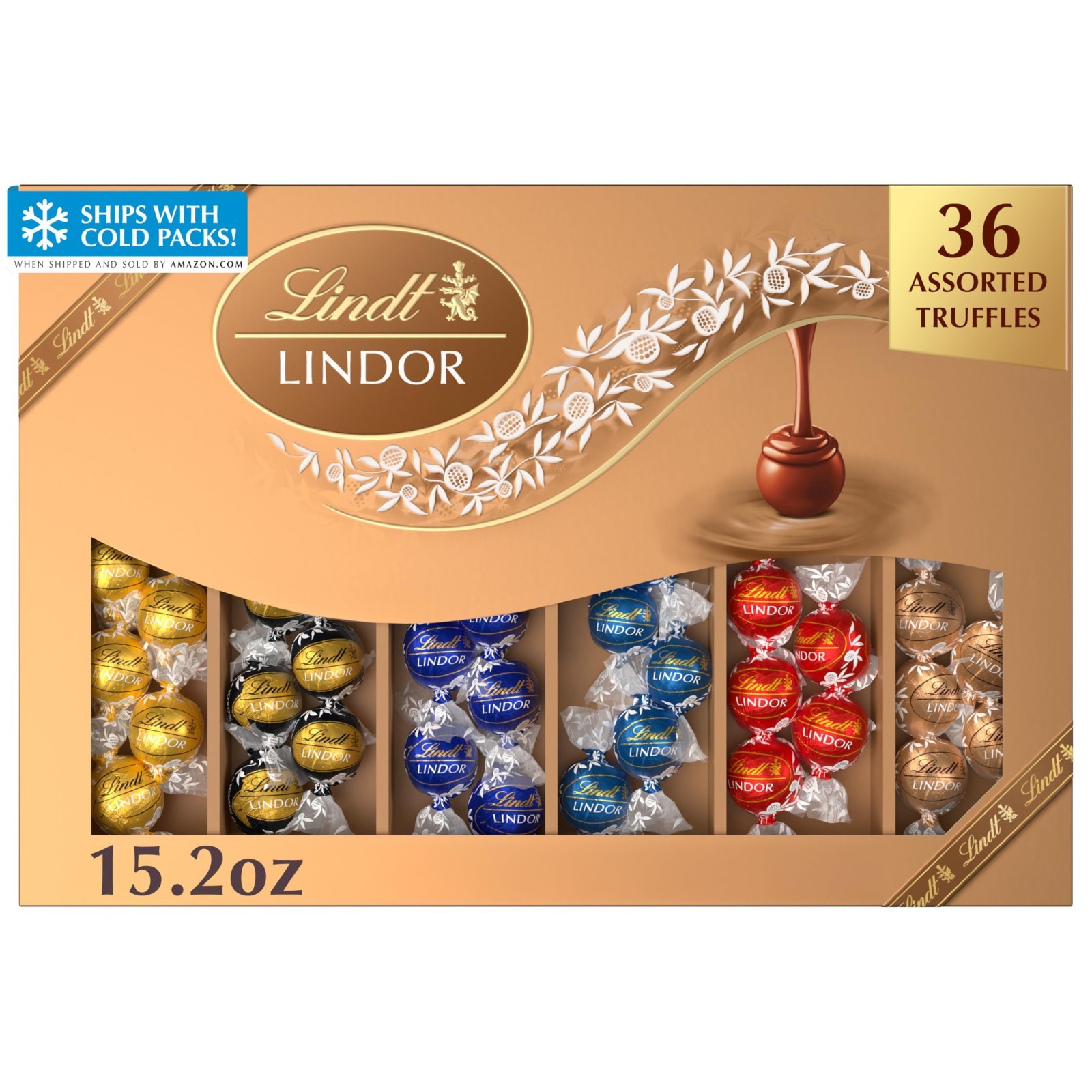 Deluxe Assorted Chocolate Truffles Gift Box – 15.2 oz, Gourmet Candy Treats