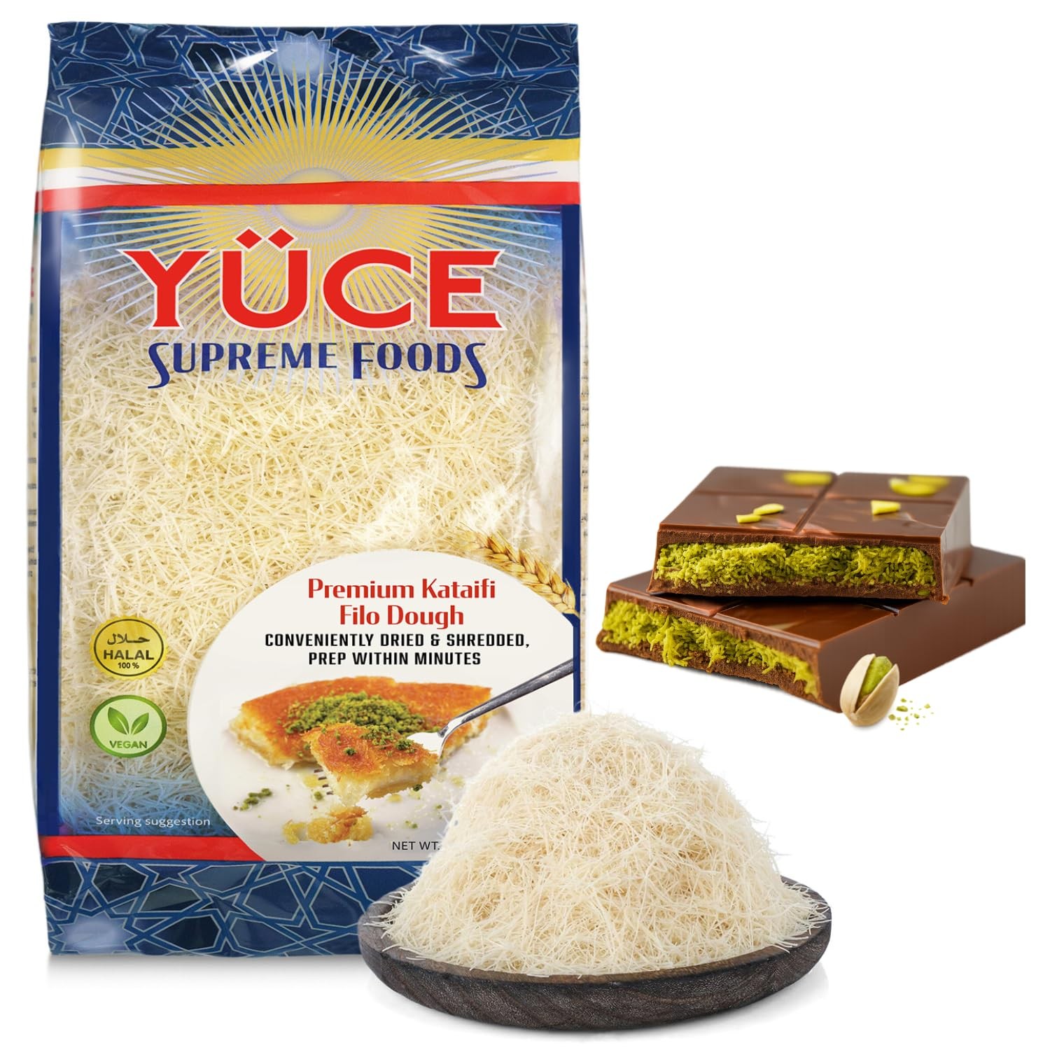 Kataifi Shredded Fillo Dough 500g (17.6 oz), Ingredient For the Viral Dubai C…