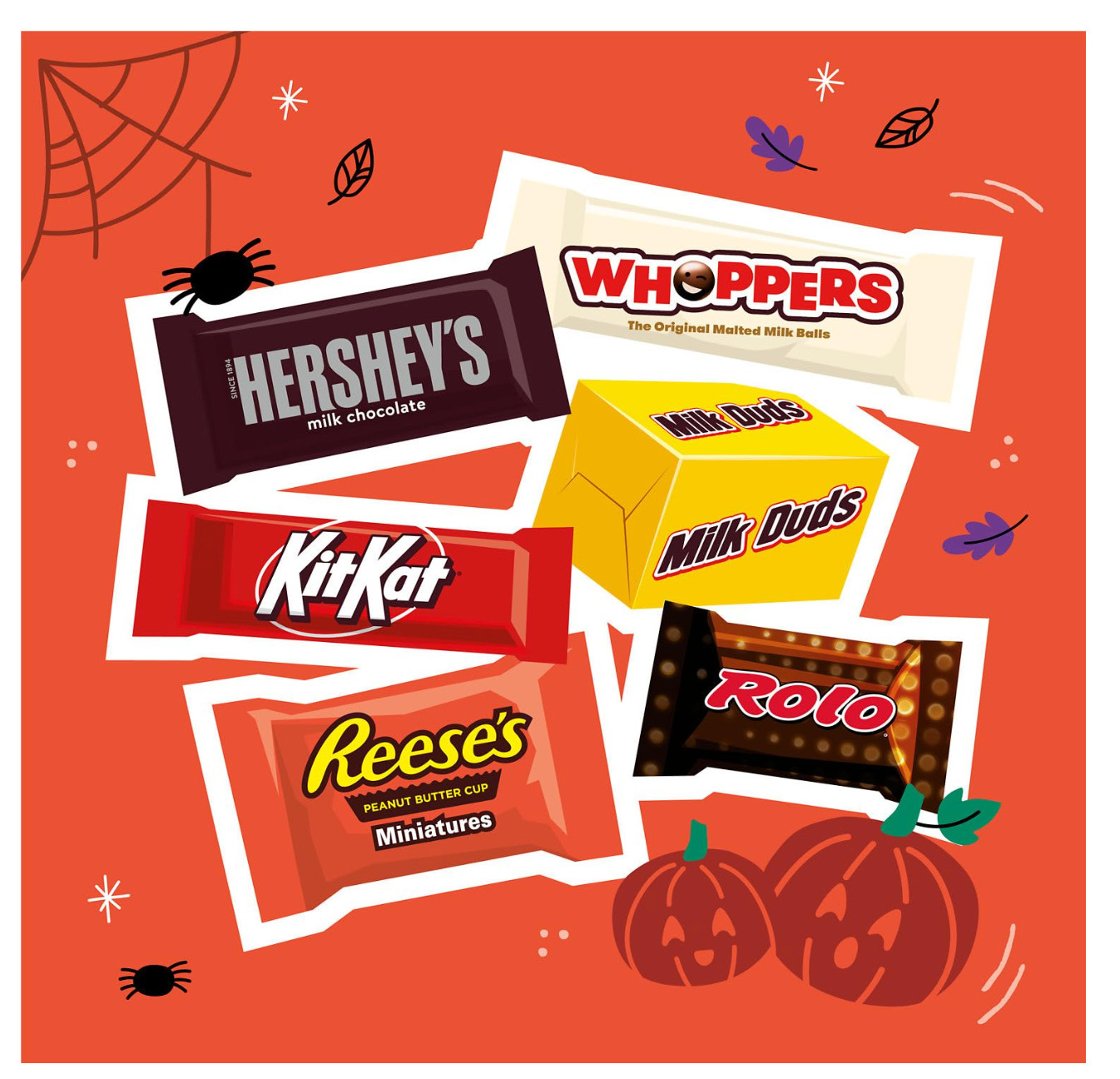 Hershey Miniatures Assorted Flavored, Halloween Candy Bulk Bag, 35.93 oz (115 Pi
