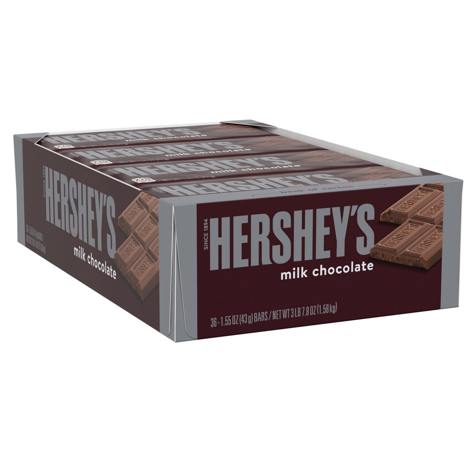 Milk Chocolate Candy Bars 1.55 oz (Pack of 36) | 36 Count