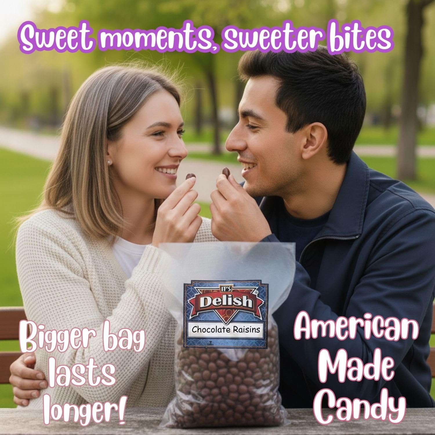 Gourmet Chocolate Covered Raisins by Its Delish (Dark Chocolate, one pound)
