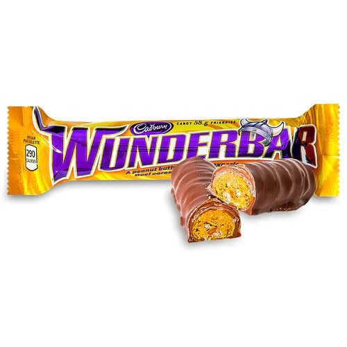 20 x WUNDERBAR Chocolate Candy Bar 58g CADBURY FROM CANADA