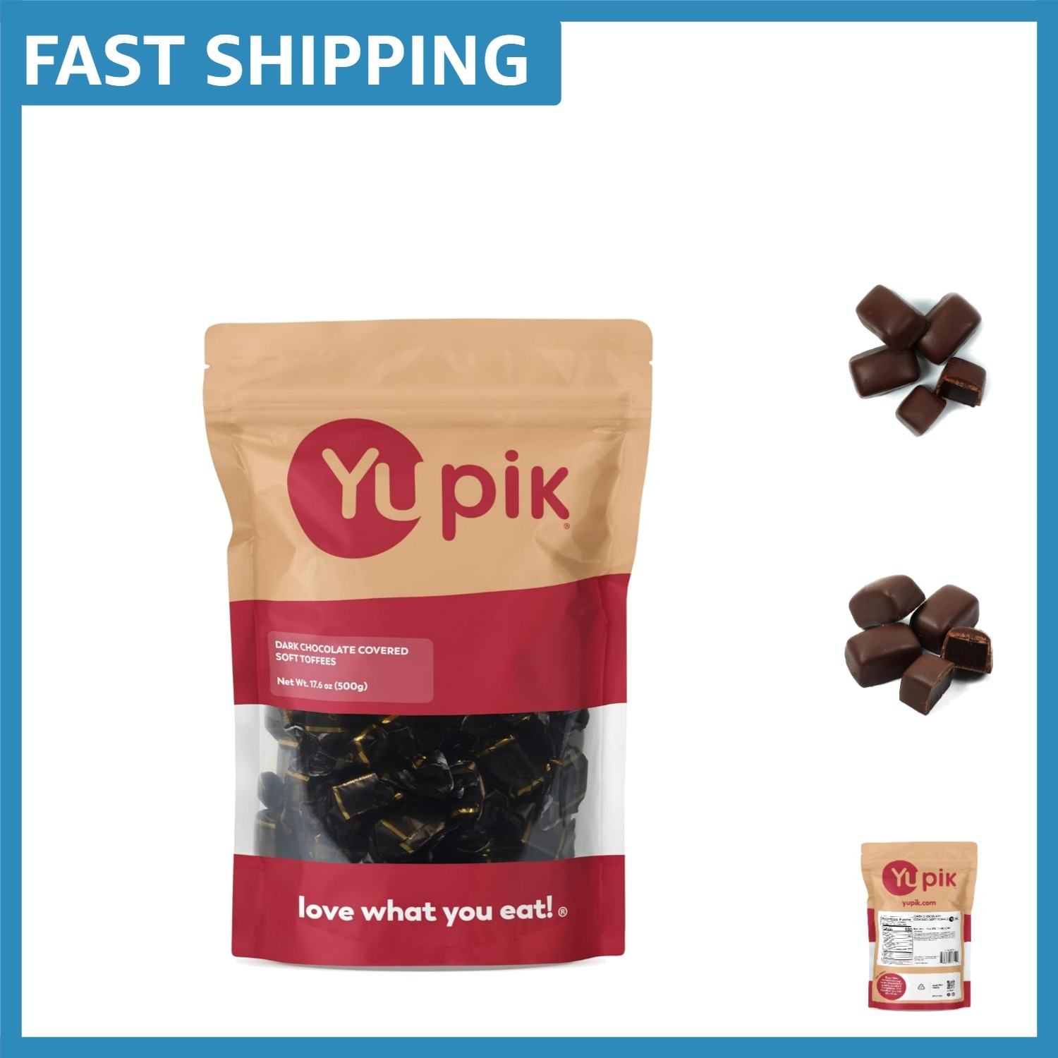 Chewy Caramel Candies Enveloped in Dark Chocolate – 17.6 oz Individually Wrapped