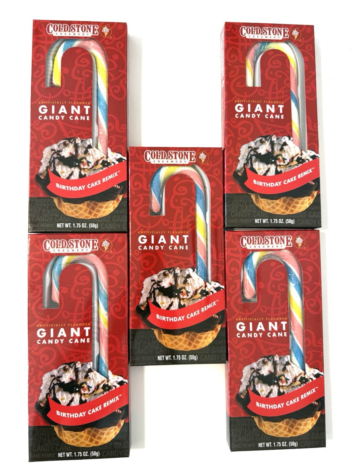 Coldstone Creamery GIANT BIRTHDAY CAKE REMIX (5 Pack) Candy Cane’s New Sealed