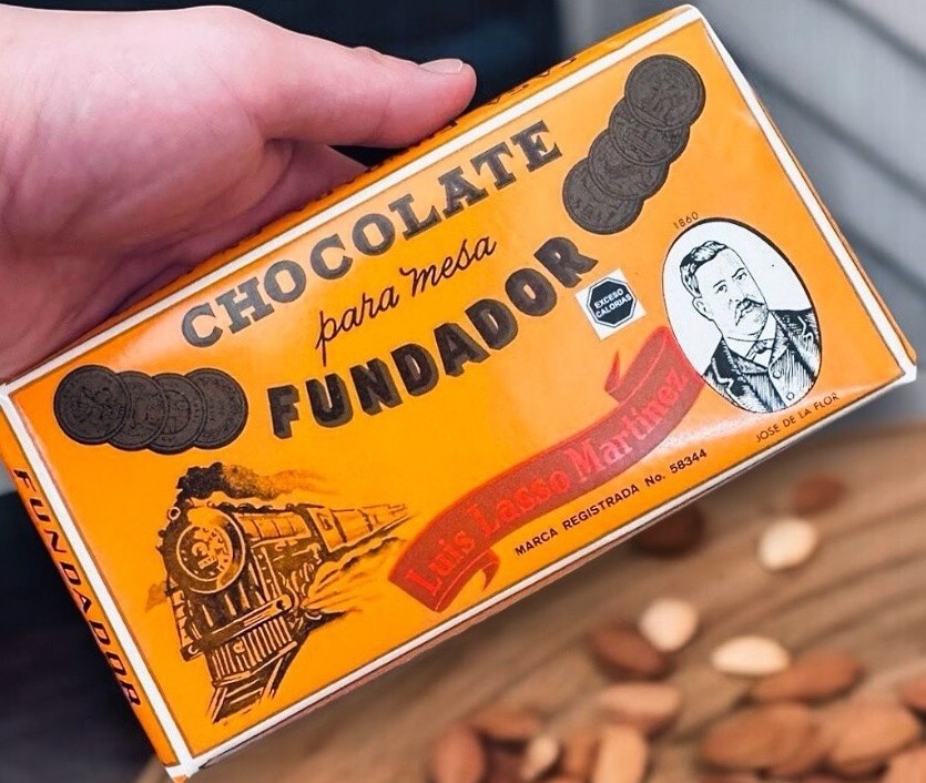 Chocolate La Locomotora Artisanal Traditional 210g Mexican Fundador Almond, Milk