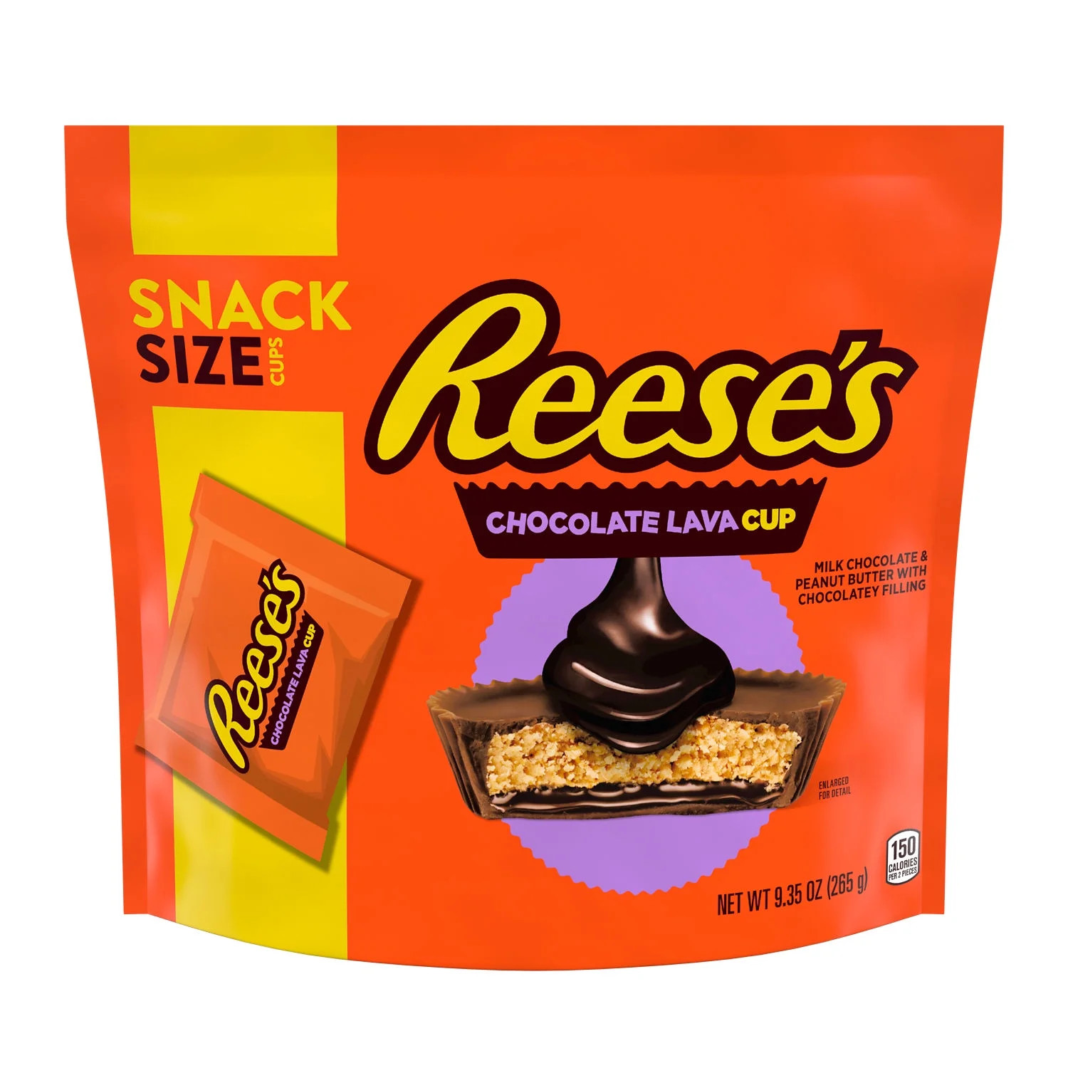 REESE’S-LAVA CHOCOLATE SNACK SIZE PEANUT BUTTER CUPS IN MILK CHOCOLATE Bulk