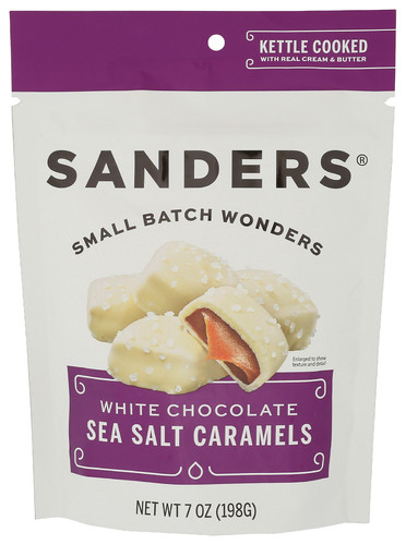 Sanders Bites White Chocolate Sea 7 oz (Pack of 6)