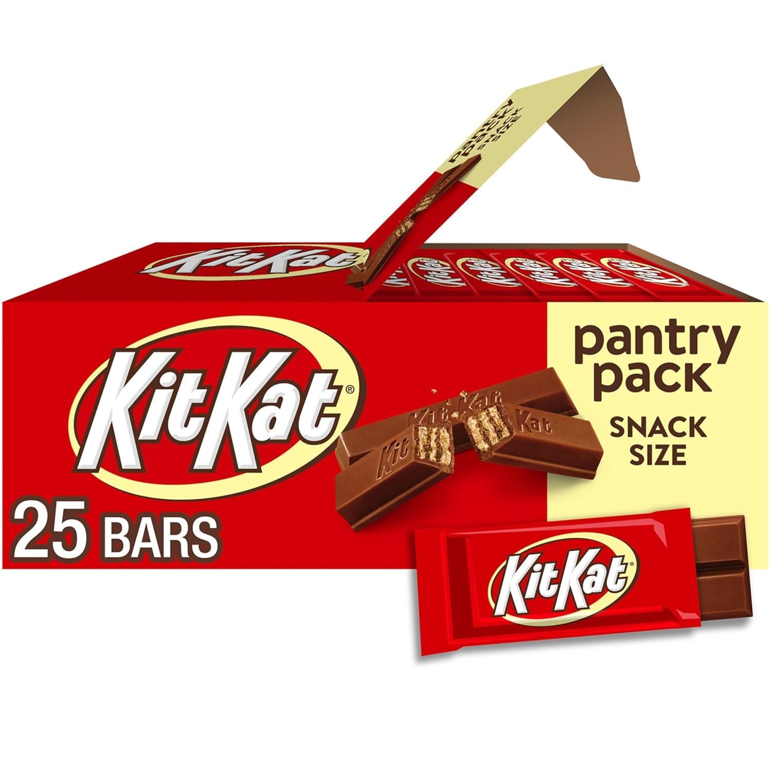 KIT KAT Milk Chocolate Wafer Snack Size, Candy Pantry Pack, 12.25 oz (25 Pieces