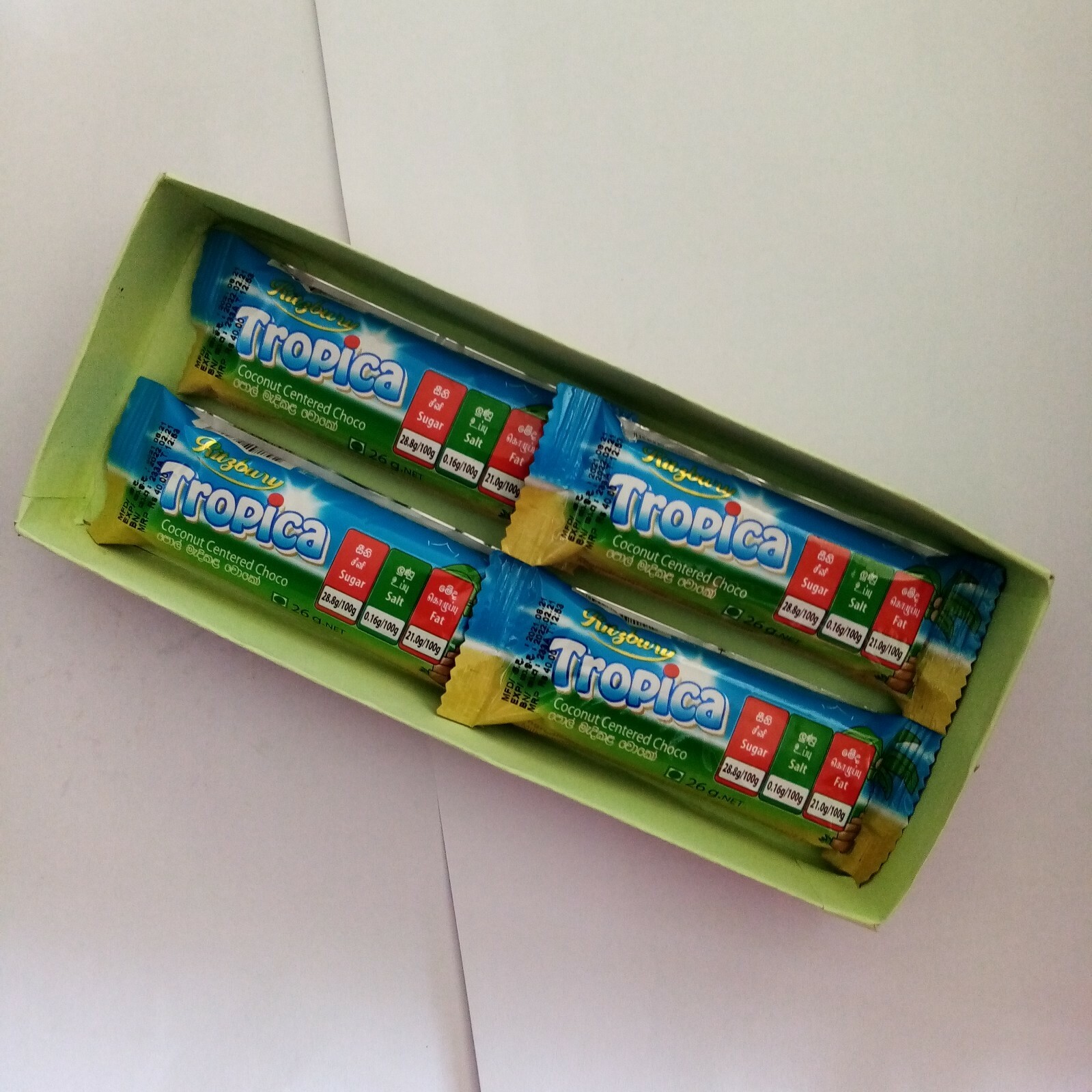Ritzbury Tropica Coconut Centered Choco Christmas Gifts Party Box Net 26 g 4 Pcs