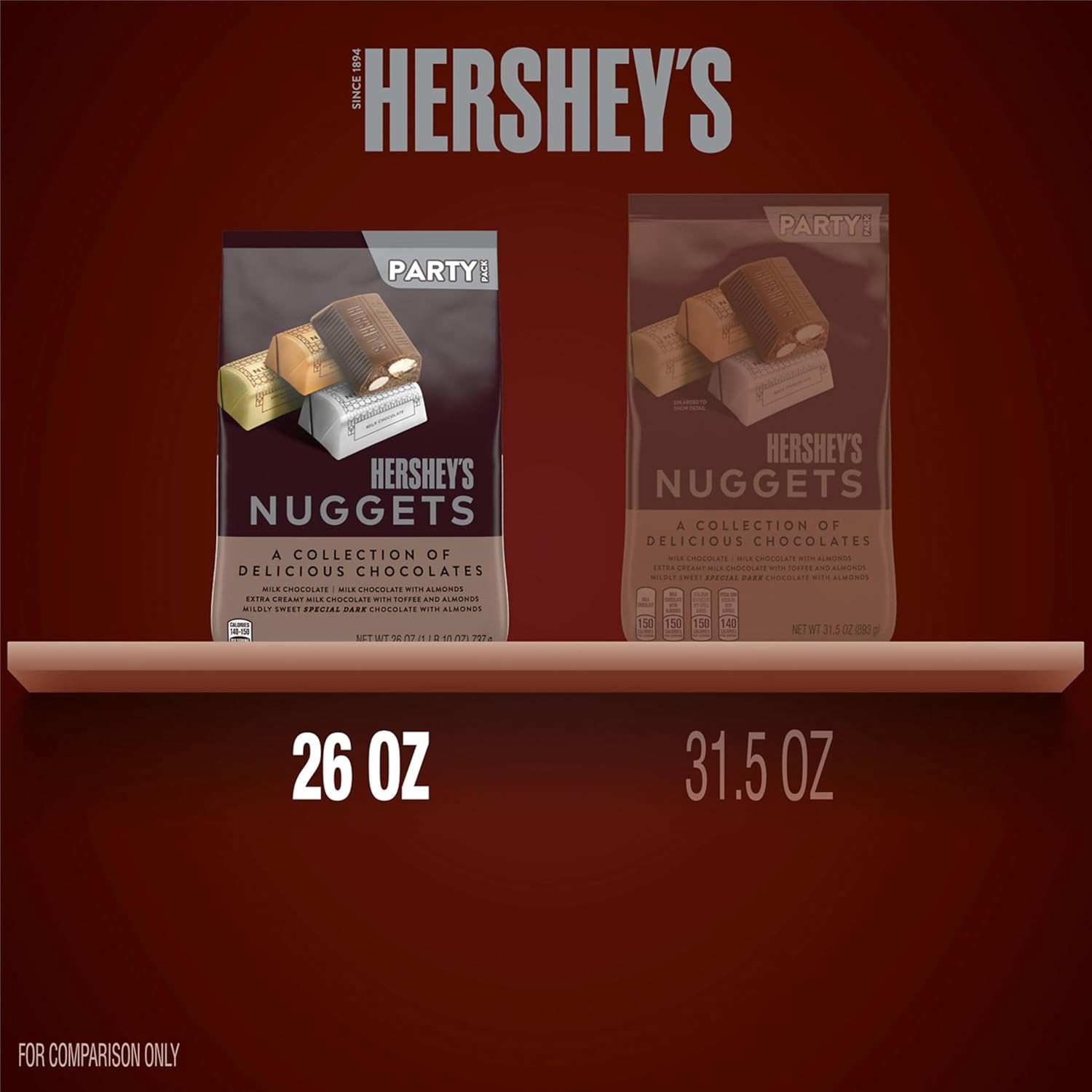 NUGGETS Assorted Chocolate Candy Party Pack, 26 Oz