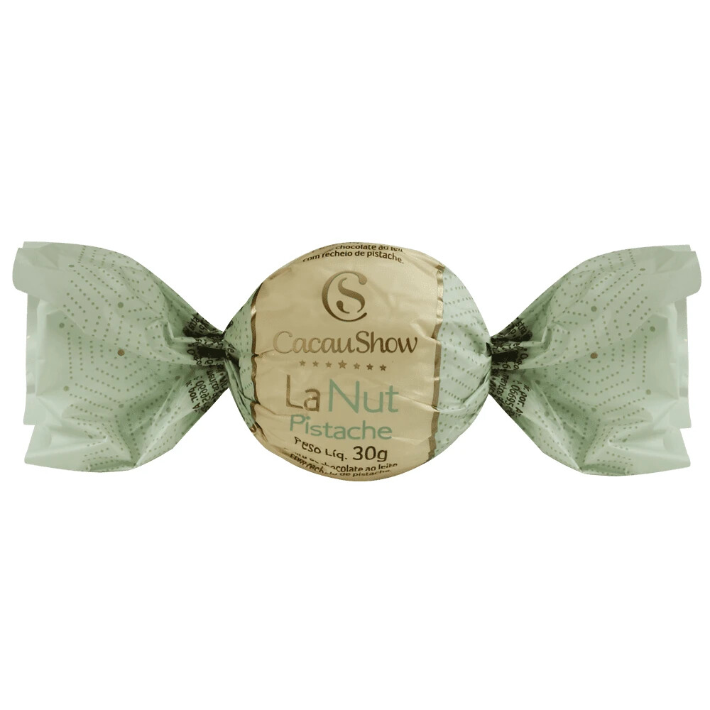 CACAU SHOW TRUFA DE CHOCOLATE AO LEITE E PISTACHE (PACK of 4 x TRUFAS 30g)