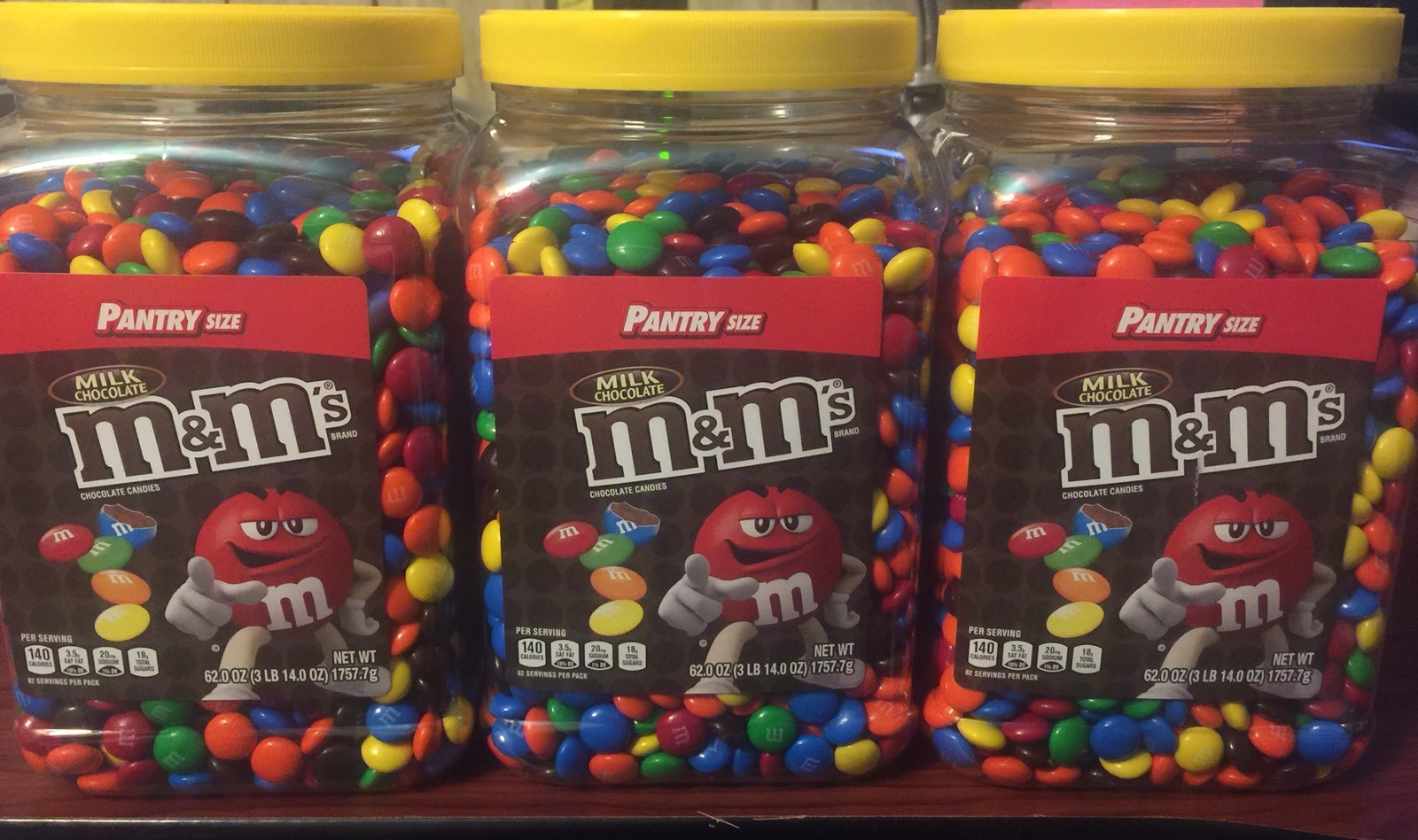 M&M Milk Chocolate PLAIN 11 Lbs Pounds 3 Bulk TUBS Candy Shell M&M’s NEW M&MS