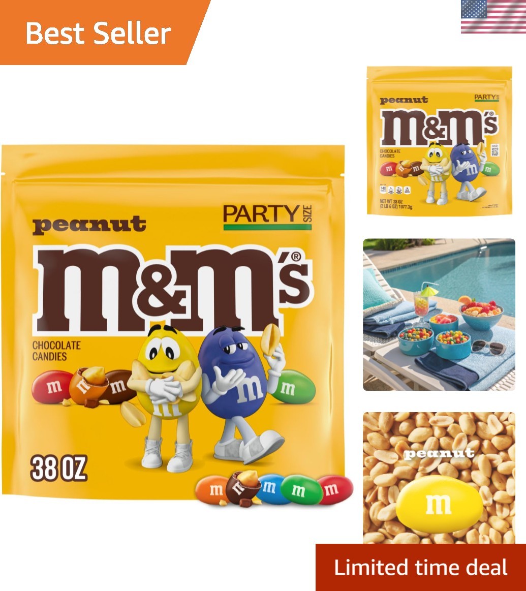 Party-Size 38 oz Milk Chocolate Candy with Crunchy Peanut Center | Resealable