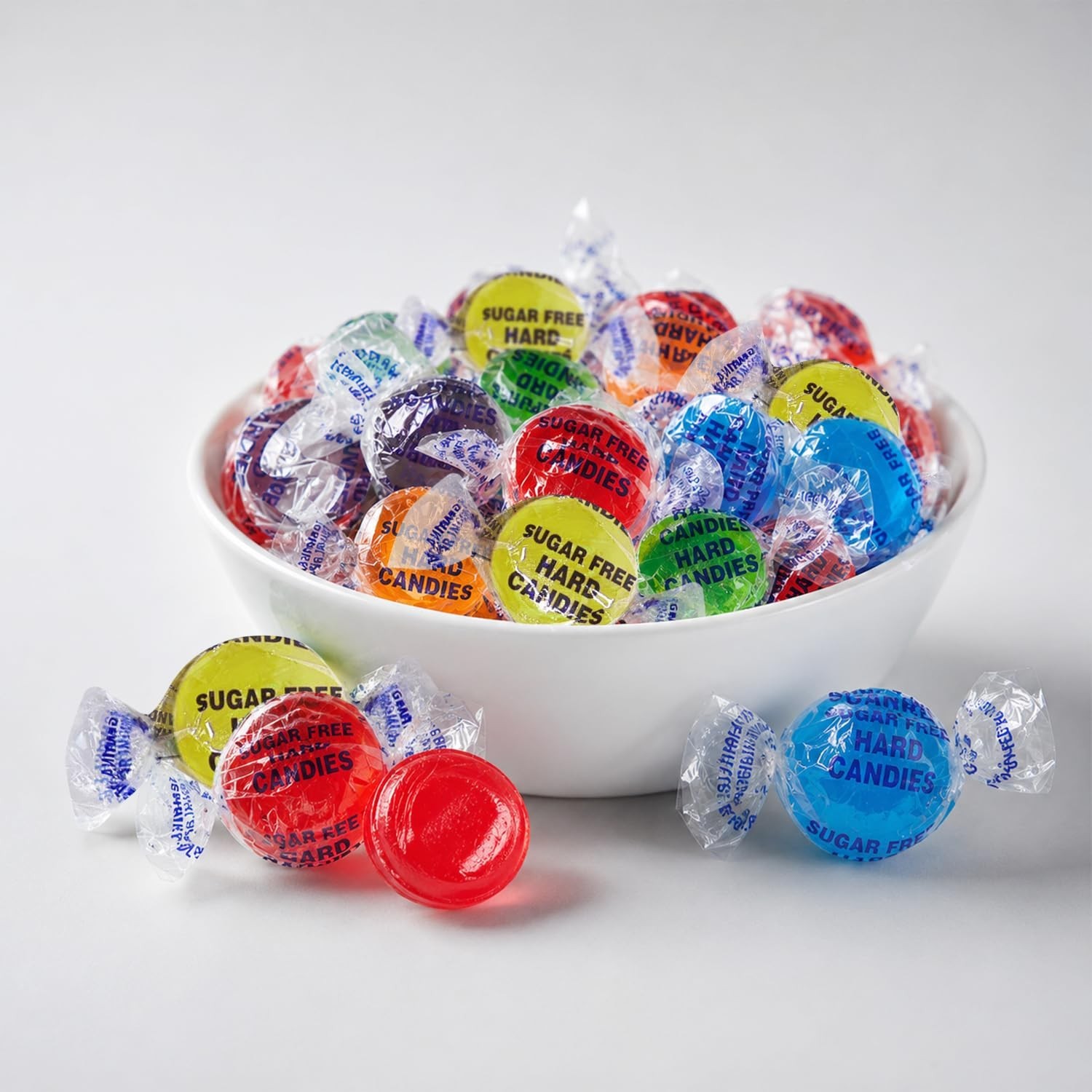 Sugar Free Hard Candy Assortment – 1 lb, 75 Individually Wrapped Fruity Treats,