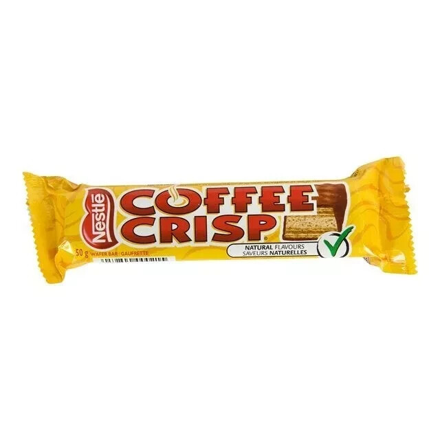 20 x COFFEE CRISP Chocolate Candy Bar 50g NESTLE Canadian FRESH FROM CANADA