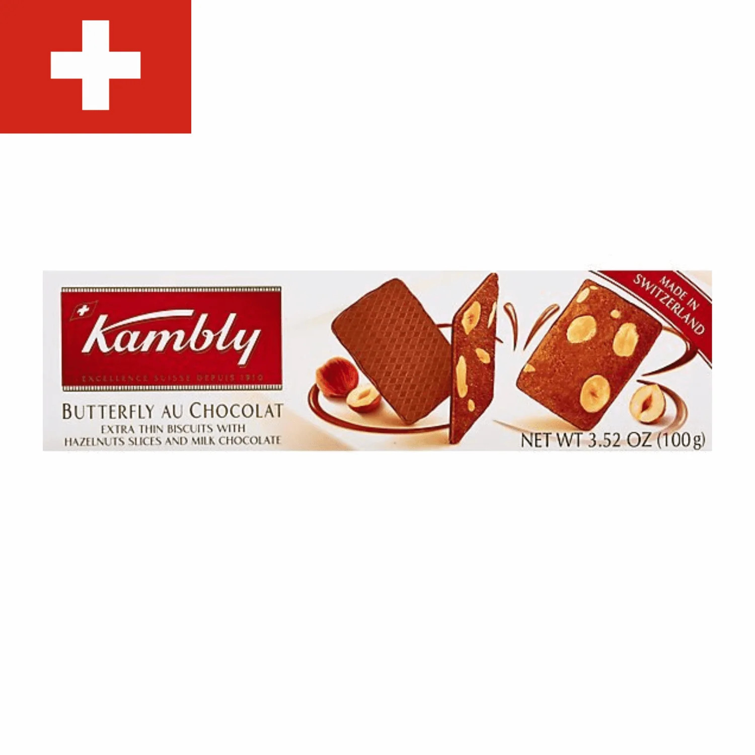 Swiss Butterfly Au Chocolate Delicate Butter Cookies Chocolate