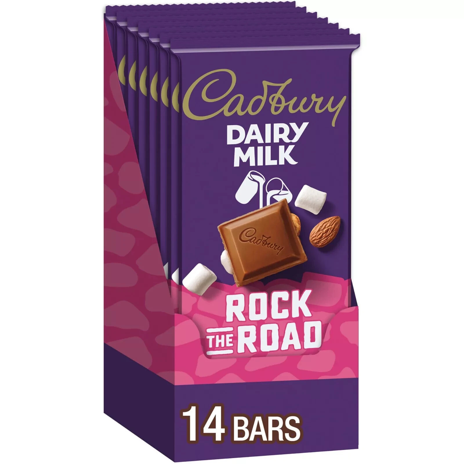 CADBURY DAIRY MILK Rock the Road Milk Chocolate Candy Bars 3.5 oz 14 Count