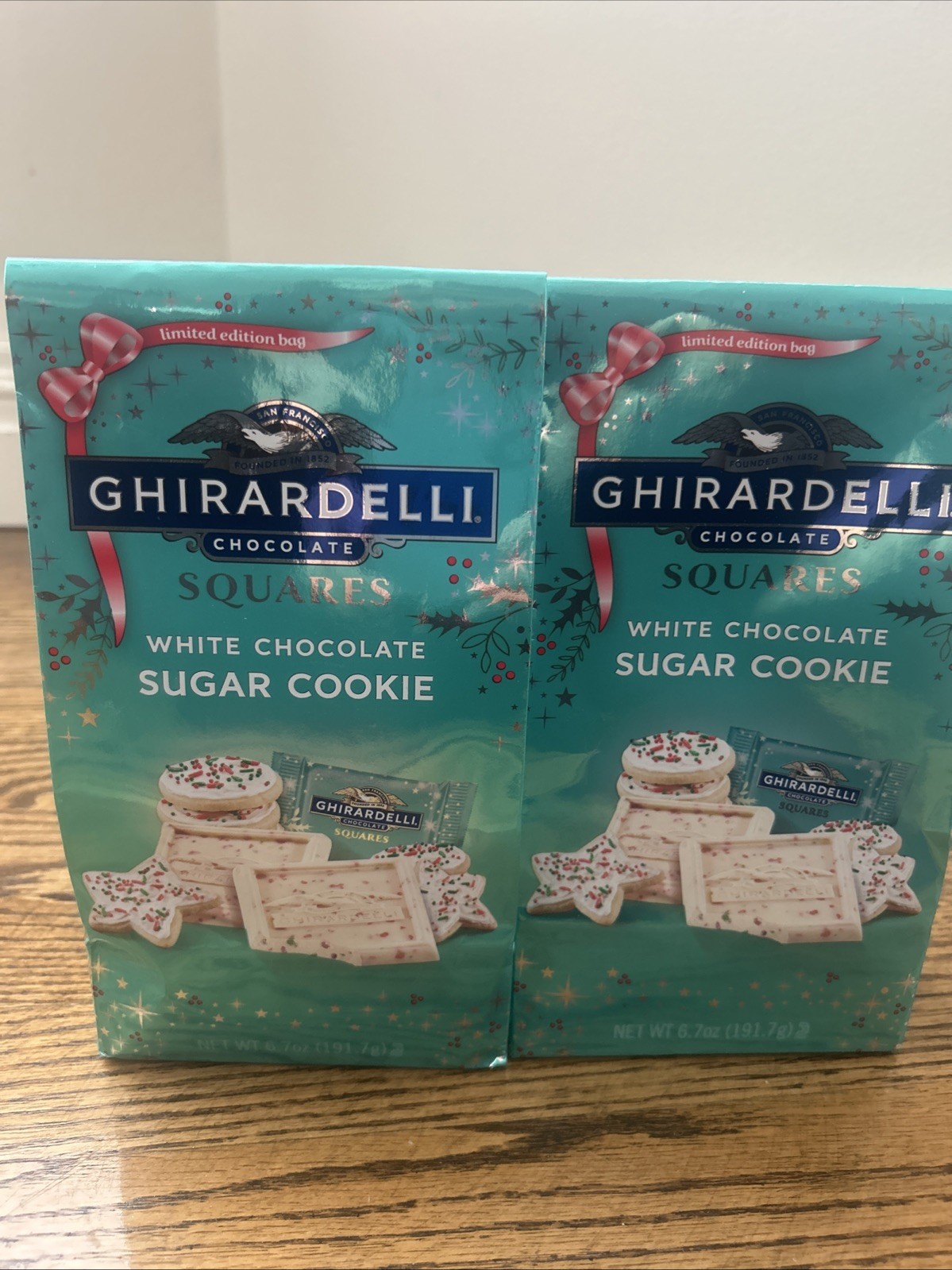 Ghirardelli Squares 6.7 oz. SUGAR COOKIE White Chocolate Limited Edition BB 5/26