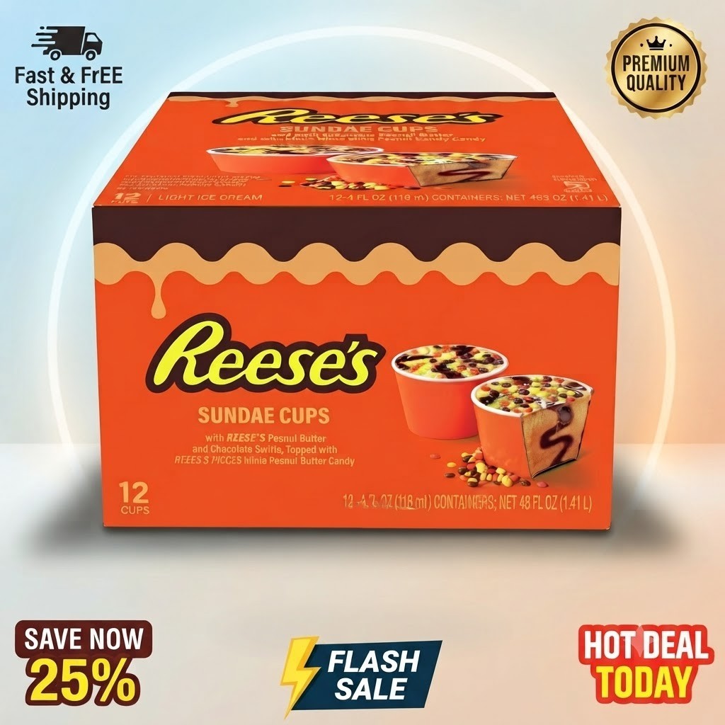 Reese’s Sundae Mini Cups Frozen 12 Count 4 Oz Each