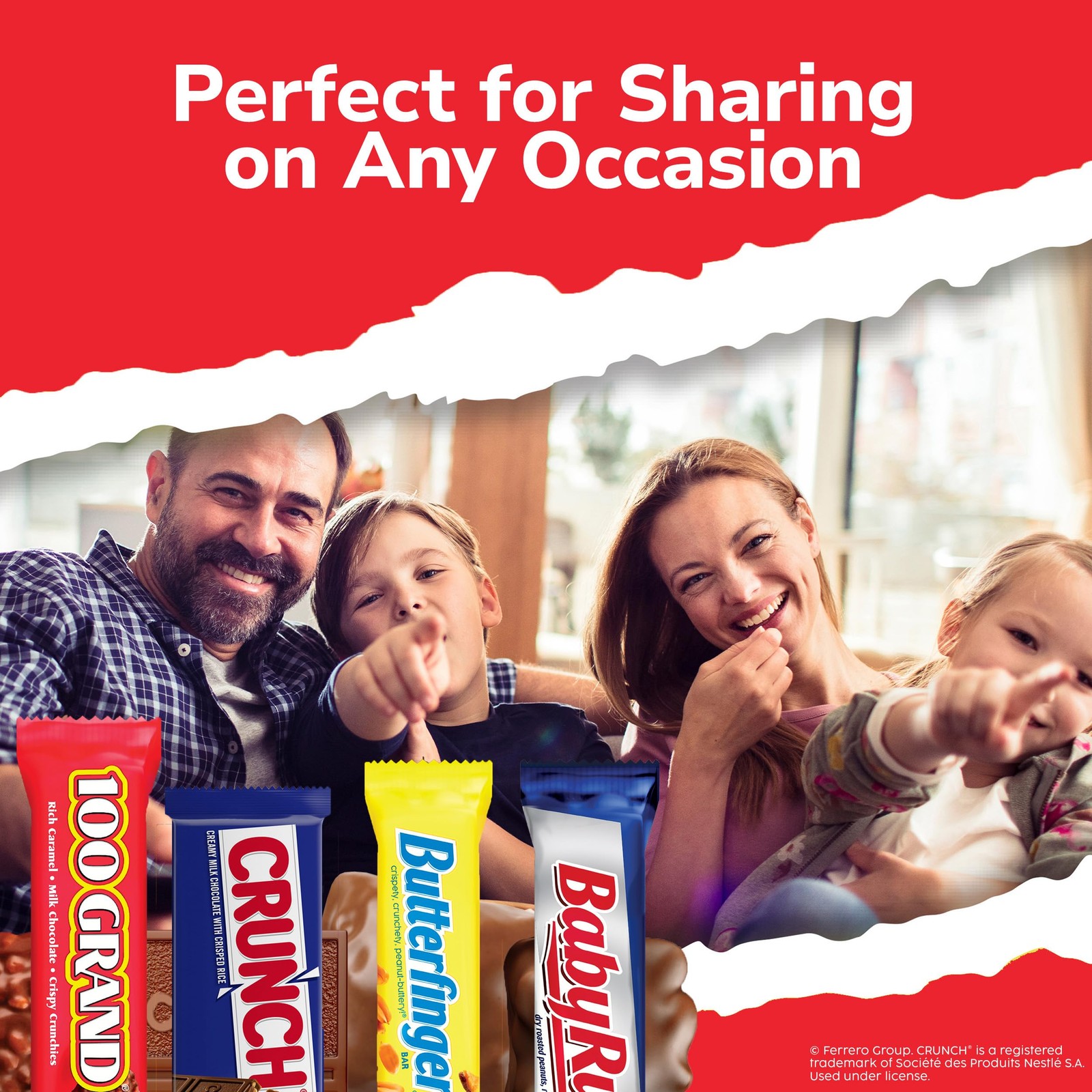 Assorted , Crunch, Baby Ruth, and 100 Grand Full Size Chocolates, 18 count, 3…