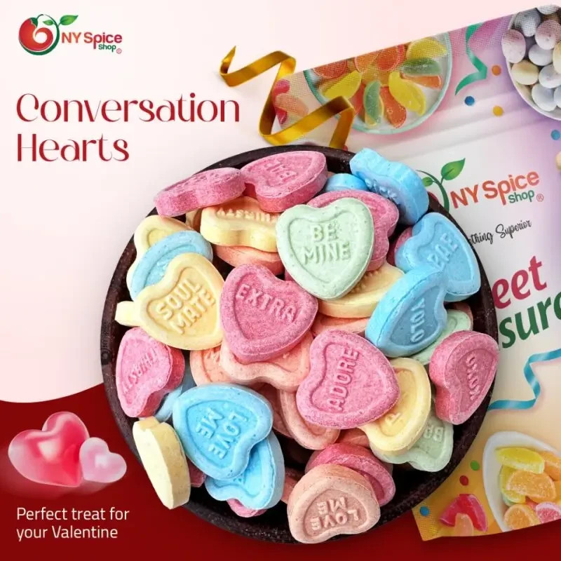 Conversation Hearts , Heart Shaped Tart Candies 8oz TO 5lb
