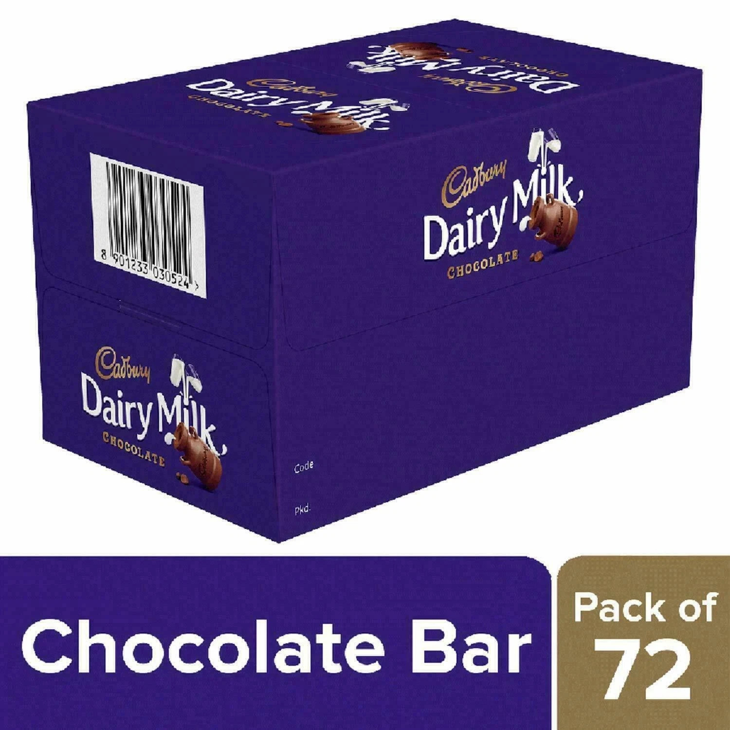 Cadbury Dairy Milk Chocolate Bar, 5.5gm Each (Pack of 72) (72*5.5gm)