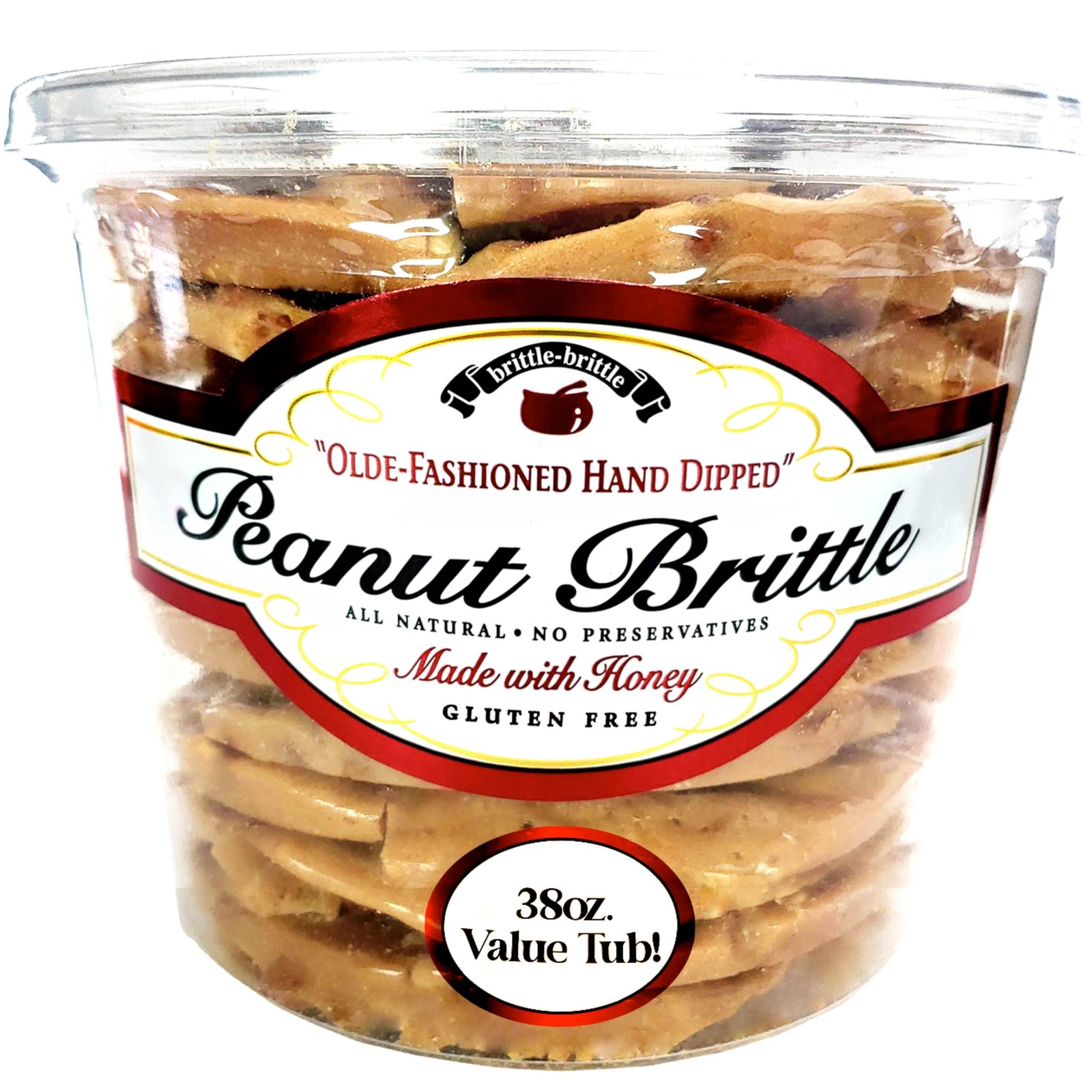 Handmade Peanut Brittle Candy Made with Honey 2.3 Lbs All Natural Gluten Free