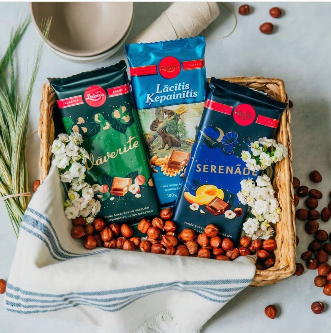 FREE Ship + 3 Laima Chocolates SERENADA VAVERITE Lācītis Ķepainīti 3x 90g Latvia
