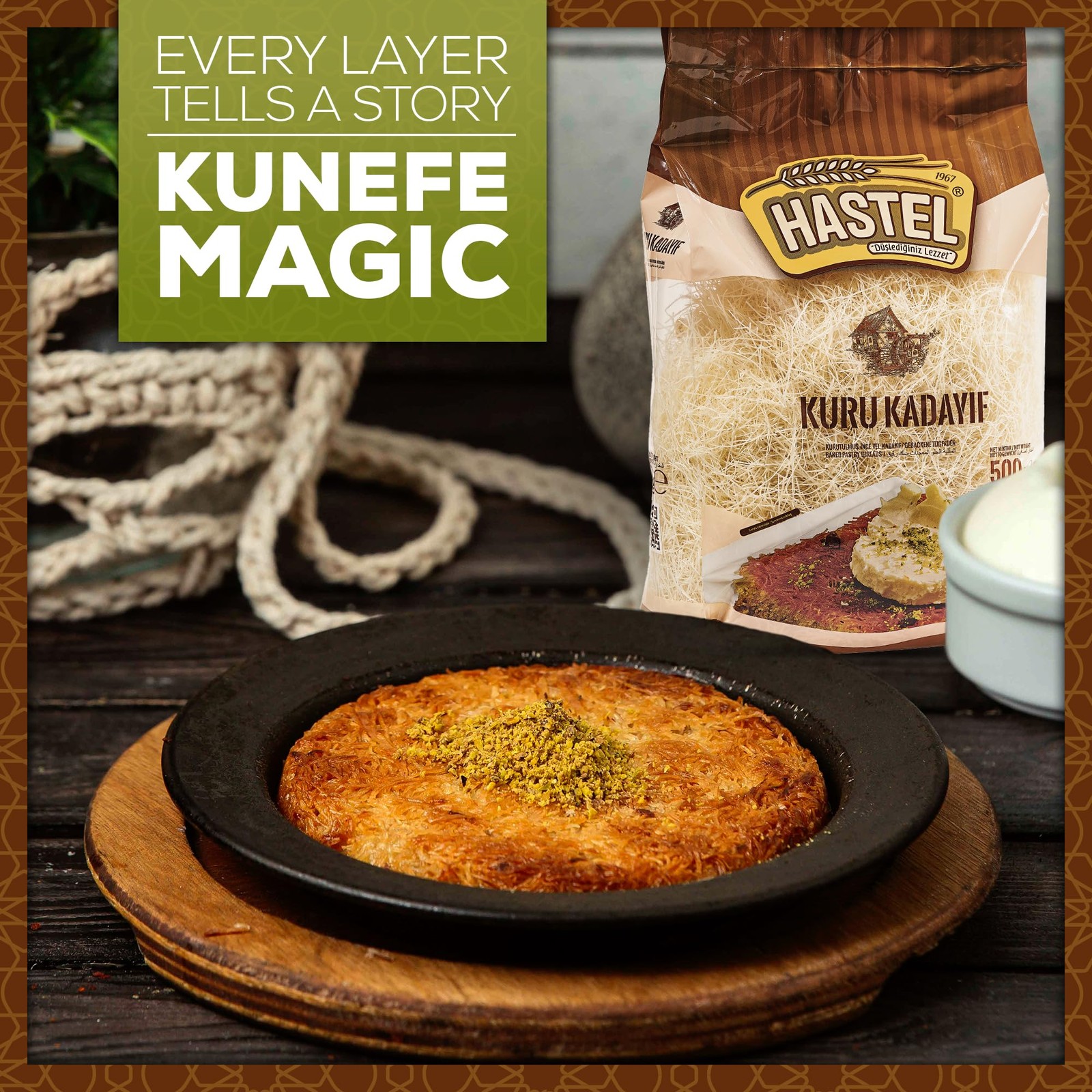 Hastel Premium Dried Kataifi Shredded Fillo Dough 1.1 lb (500 gr) – Wholesale