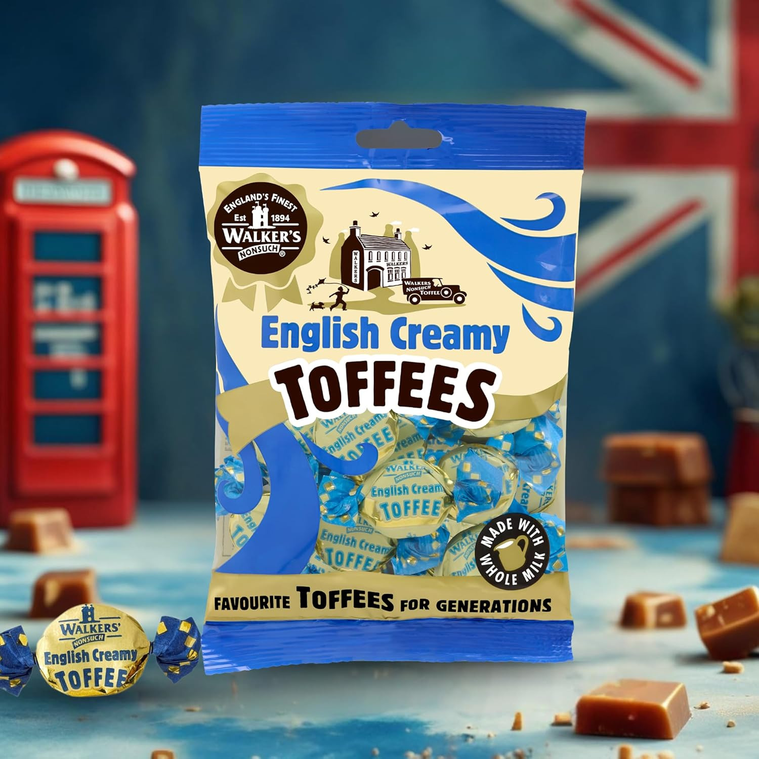 English Creamy Toffees | with Whole Milk & Butter | Imported from UK | Tradition